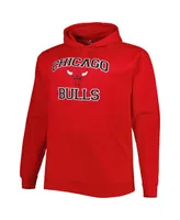 Men's Red Chicago Bulls Big and Tall Heart Soul Pullover Hoodie