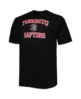 Men's Black Toronto Raptors Big and Tall Heart Soul T-shirt