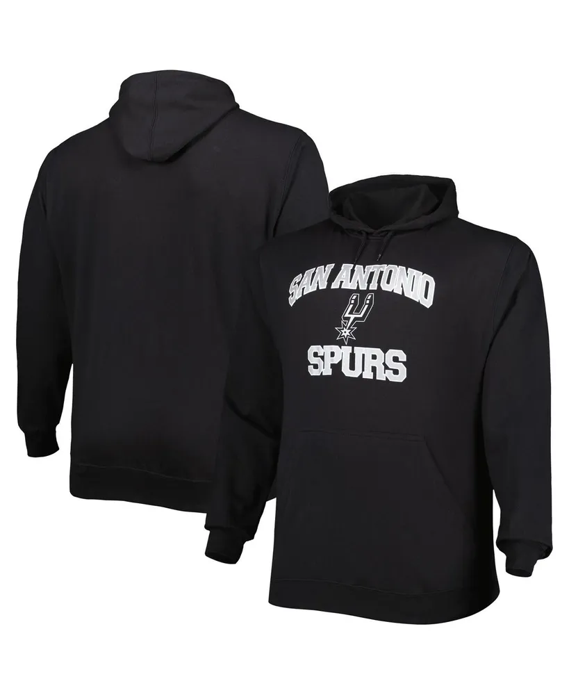 Men's Black San Antonio Spurs Big and Tall Heart Soul Pullover Hoodie