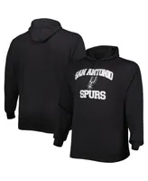 Men's Black San Antonio Spurs Big and Tall Heart Soul Pullover Hoodie