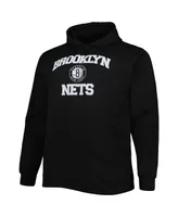 Men's Black Brooklyn Nets Big and Tall Heart Soul Pullover Hoodie