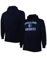 Men's Navy Dallas Mavericks Big and Tall Heart and Soul Pullover Hoodie