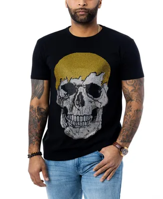 X-Ray Men's Skull Rhinestone T-shirt