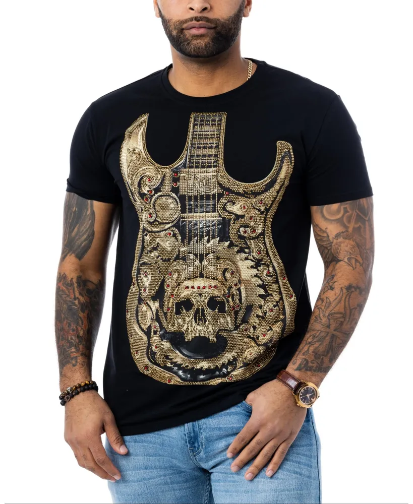 X-Ray Men's Skull Rhinestone T-shirt