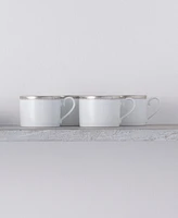 Noritake Whiteridge Platinum Set Of 4 Cups, 8-1/2 Oz.