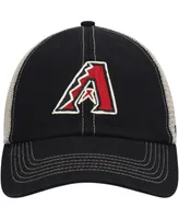 Men's '47 Black Arizona Diamondbacks Trawler Clean Up Trucker Snapback Hat