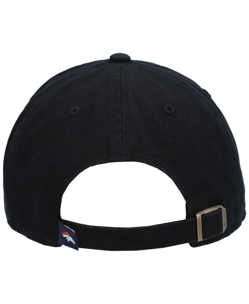 Women's '47 Black Denver Broncos Shimmer Text Clean Up Adjustable Hat