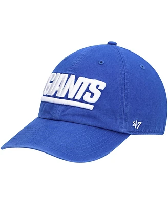 Men's '47 Royal New York Giants Clean Up Script Adjustable Hat