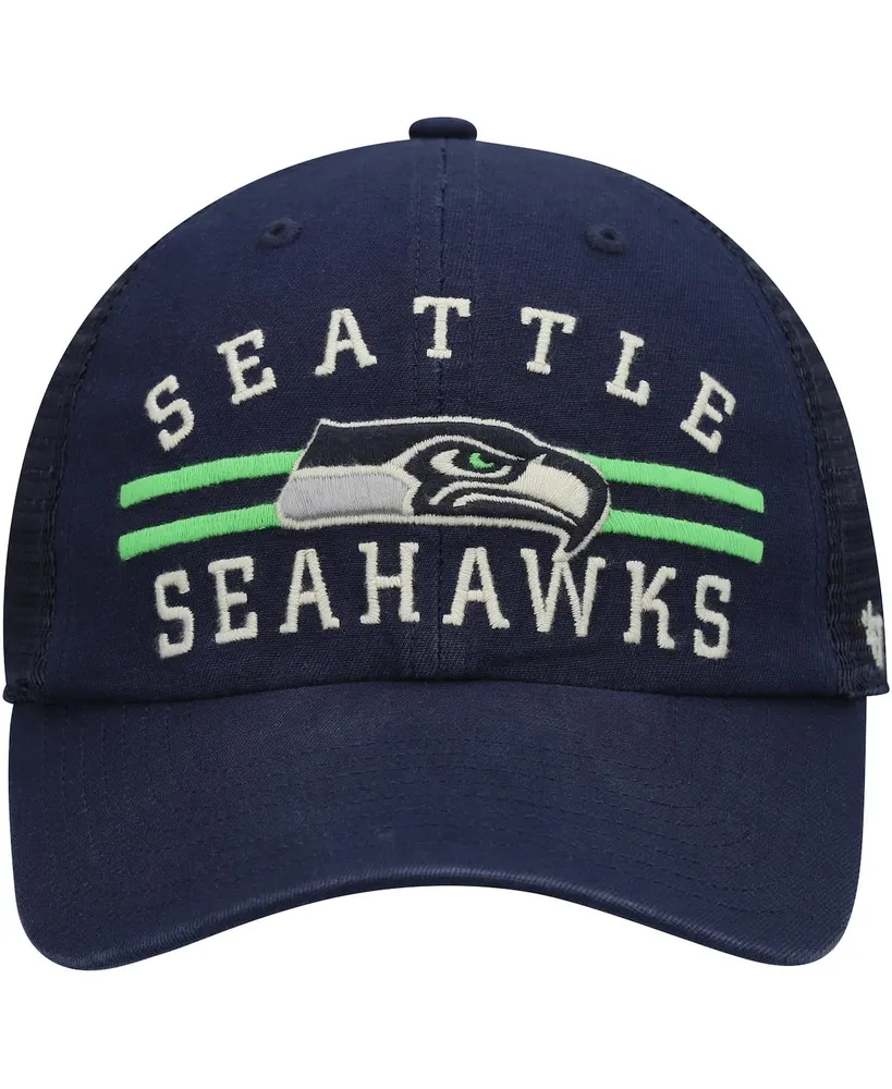Men's '47 Brand College Navy Seattle Seahawks Highpoint Trucker Clean Up Snapback Hat