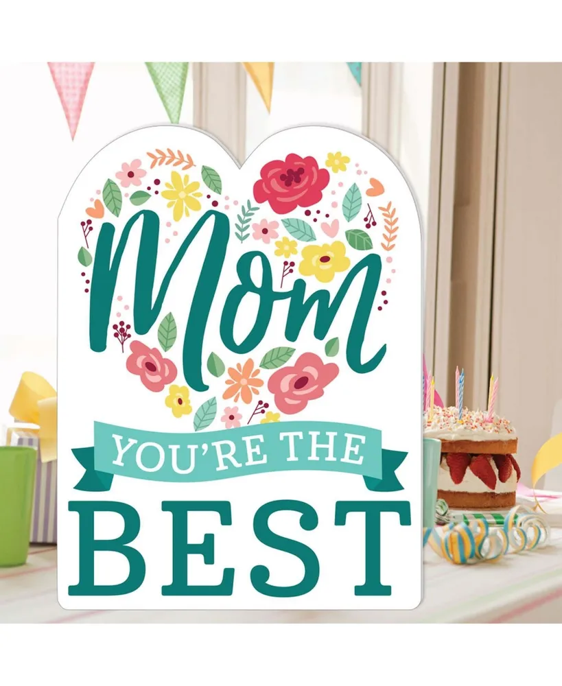 Colorful Floral Happy Mother's Day - Giant Greeting Card Shaped Jumborific Card