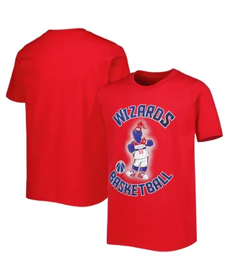 Big Boys Red Washington Wizards Mascot Show T-shirt