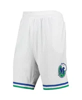 Men's Mitchell & Ness White Dallas Mavericks 1998-99 Hardwood Classics Swingman Shorts