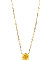 Citrine Solitaire 18" Pendant Necklace (1-1/4 ct. t.w.) in 14k Gold-Plated Sterling Silver (Also in Garnet)