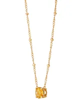 Citrine Solitaire 18" Pendant Necklace (1-1/4 ct. t.w.) in 14k Gold-Plated Sterling Silver (Also in Garnet)