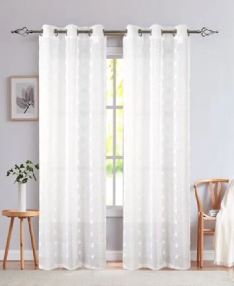 Livia Winter White (Sheer) Drapery Fabric