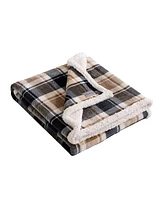 Eddie Bauer Rugged Plaid Ultra Soft Plush Fleece Throw, 50" x 60"