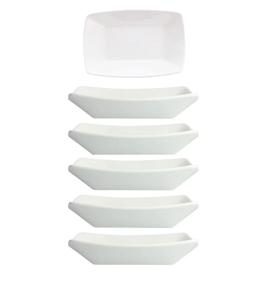 Fortessa Melamine Street Eats Boats, Set of 6