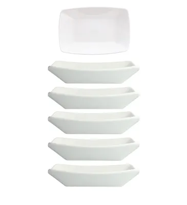 Fortessa Melamine Street Eats Boats, Set of 6