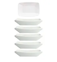 Fortessa Melamine Street Eats Boats, Set of 6