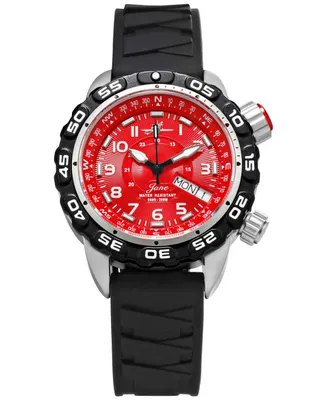 Abingdon Co. Women's Jane Black Silicone Strap Watch 35mm