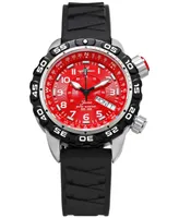 Abingdon Co. Women's Jane Black Silicone Strap Watch 35mm