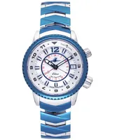 Abingdon Co. Women's Elise Swiss Tri-Time Two-Tone Ion-Plated Stainless Steel Bracelet Watch 33mm