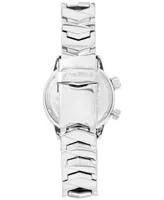 Abingdon Co. Women's Elise Swiss Tri-Time Stainless Steel Bracelet Watch 33mm