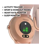 Sport 3 Unisex Touchscreen Smartwatch: Gold Case with Gold Mesh Strap 45mm