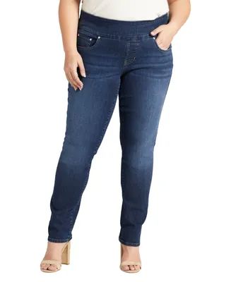 Jag Plus Size Nora Mid Rise Skinny Pull-On Jeans