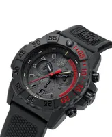 Luminox Men's Swiss Chronograph Navy Seal Dive Black Rubber Strap Watch 45mm