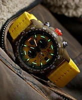 Luminox Men's Swiss Chronograph Bear Grylls Survival Eco Master Series Yellow Strap Watch 45mm