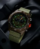 Luminox Men's Swiss Chronograph Bear Grylls Survival Eco Master Series Olive Strap Watch 45mm