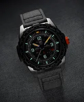 Luminox Men's Swiss Bear Grylls Survival Air Series Gmt Black Cordura Fabric & Rubber Strap Watch 45mm