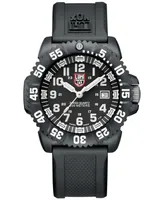 Luminox Men's Swiss Navy Seal ColorMark Black Rubber Strap Watch 44mm