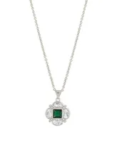 Sterling Forever Cubic Zirconia Hermia Pendant Necklace - Silver