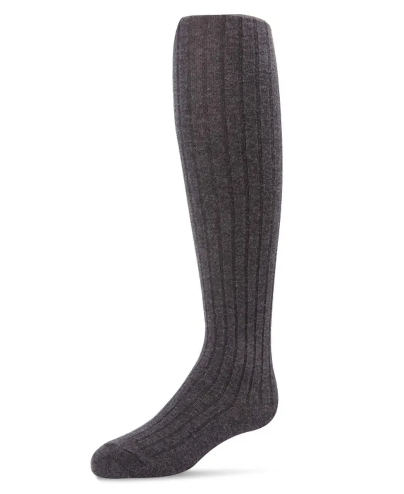 Plain Knitted Tights For Girls - Black