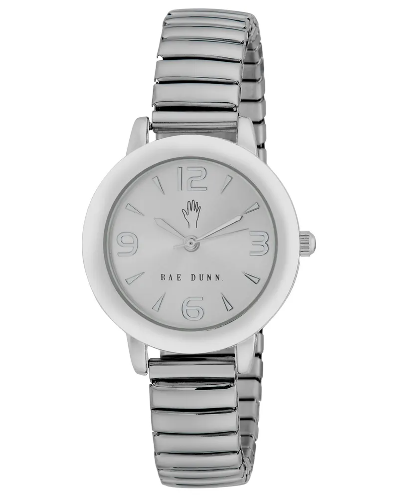 Rae Dunn Women's Quartz Silver-Tone Alloy Bracelet Watch 30mm