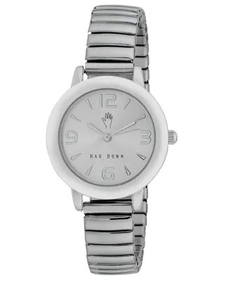 Rae Dunn Women's Quartz Silver-Tone Alloy Bracelet Watch 30mm