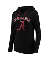 Women's Colosseum Black Alabama Crimson Tide My Lover Hoodie Long Sleeve T-shirt