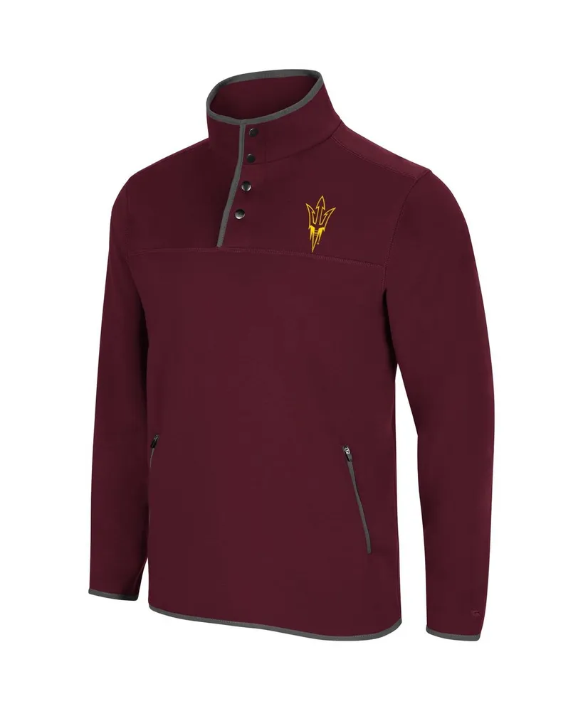 Men's Colosseum Maroon Arizona State Sun Devils Rebound Snap Pullover Jacket