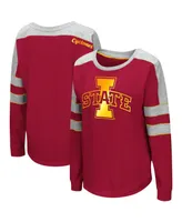 Women's Colosseum Crimson Iowa State Cyclones Trey Dolman Long Sleeve T-shirt