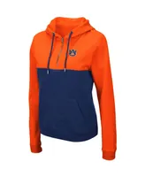 Women's Colosseum Orange, Navy Auburn Tigers Aidan Half-Zip Hoodie