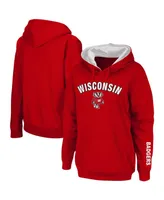 Women's Wisconsin Badgers Arch and Logo 1 Pullover Hoodie