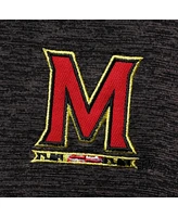 Men's Colosseum Black Maryland Terrapins Down Swing Polo Shirt