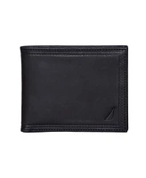 Nautica Men's Credit Card Bifold Leather Wallet