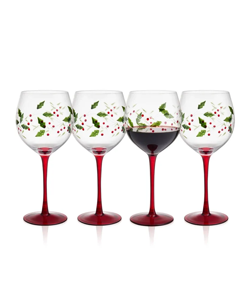 Winterberry Wine Glasses, Set of 4