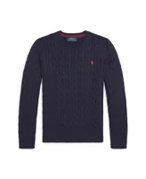 Polo Ralph Lauren Big Boys Cable- Knit Crewneck Sweater