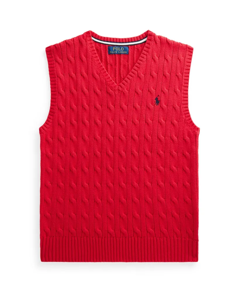 Polo Ralph Lauren Big Boys Cable- Knit Sweater Vest