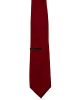 ConStruct Men's Solid Tie & 1-1/2" Tie Bar Set