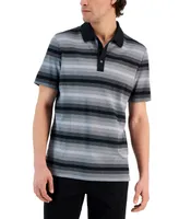 Alfani Men's Regular-Fit Supima Knit Interlock Striped Polo Shirt, Created for Macy's